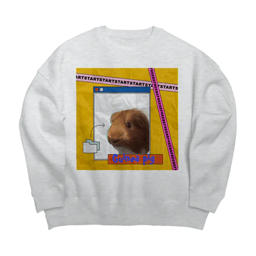 アメリカンなモルモット Big Crew Neck Sweatshirt