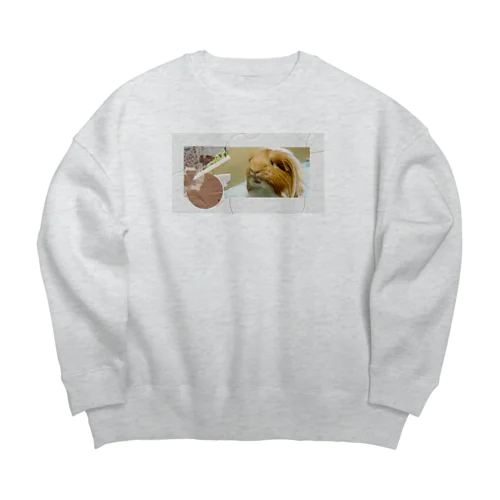 ほんわからむちゃん Big Crew Neck Sweatshirt