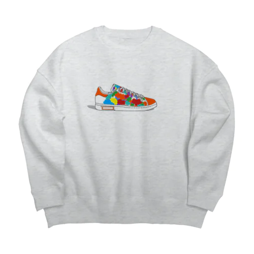 まもるくんのスニーカー。 Big Crew Neck Sweatshirt