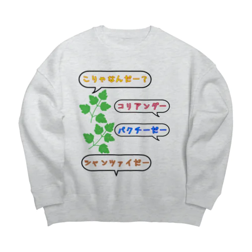 こりゃなんだー？コリアンダー Big Crew Neck Sweatshirt