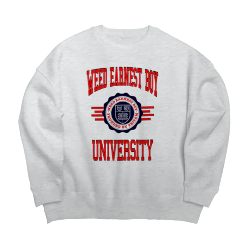 WEED EARNEST BOY University Big Crew Neck Sweatshirt