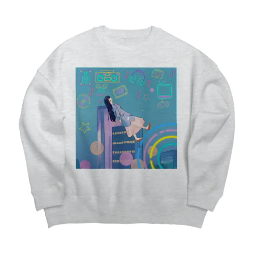 momo_emi2021 秋 Big Crew Neck Sweatshirt