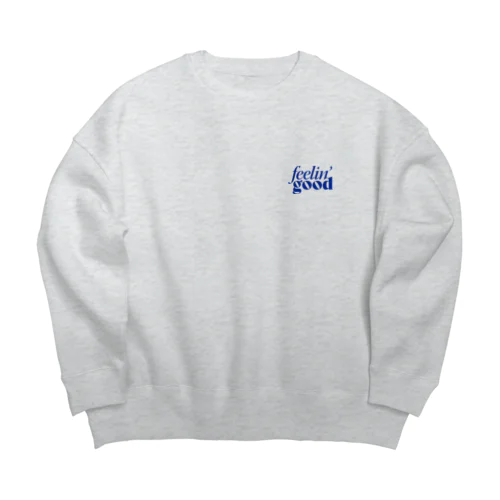Blue Logo Big Crew Neck Sweatshirt