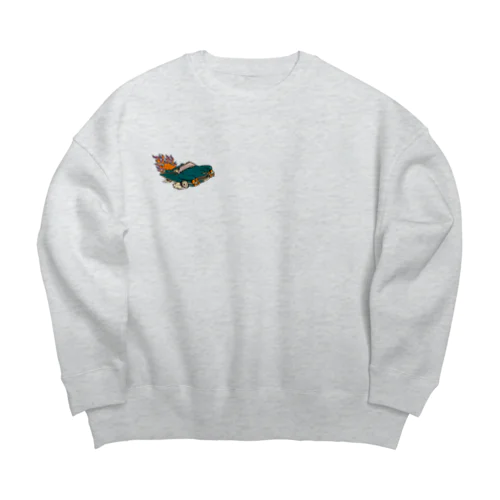 レトロでホットなアメ車 Big Crew Neck Sweatshirt