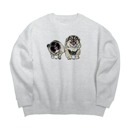 なかよしペキニーズ Big Crew Neck Sweatshirt