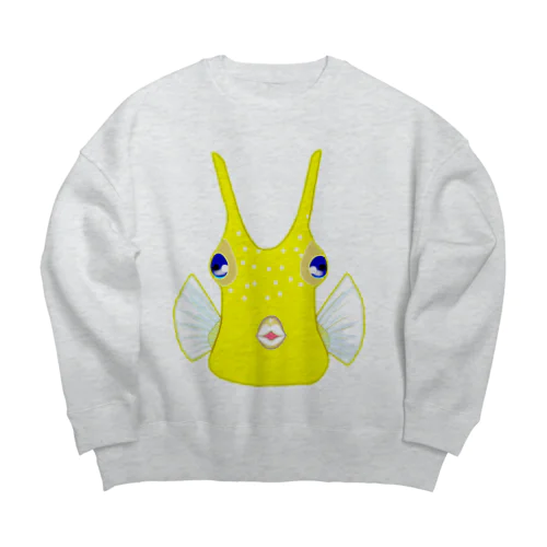 コンゴウフグさん Big Crew Neck Sweatshirt