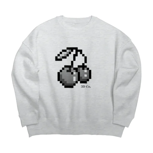 ドットチェリー（モノトーン） Big Crew Neck Sweatshirt