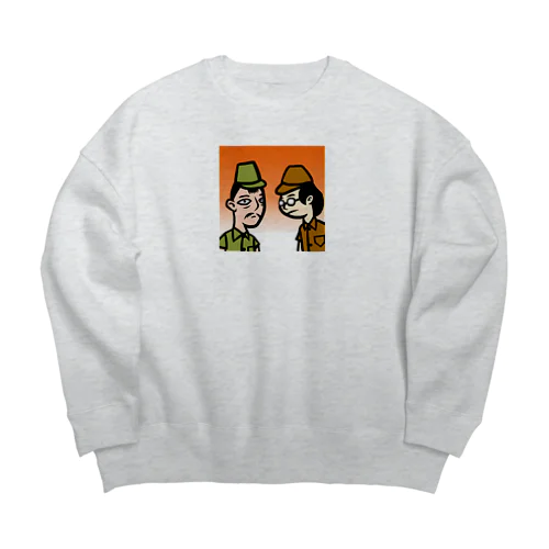 日本兵の夕暮れ Big Crew Neck Sweatshirt