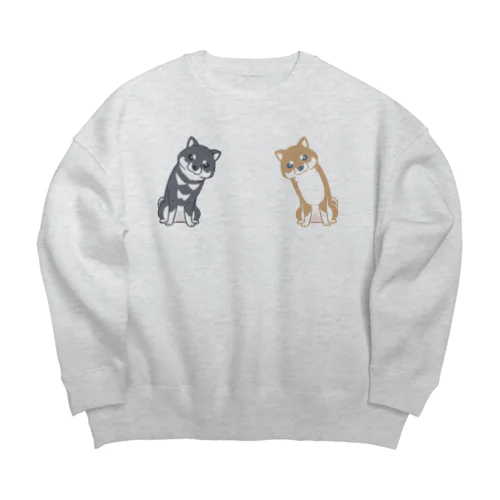 I LOVE MY DOG（赤柴・黒柴） Big Crew Neck Sweatshirt