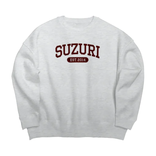 SUZURI University (burgundy) Big Crew Neck Sweatshirt