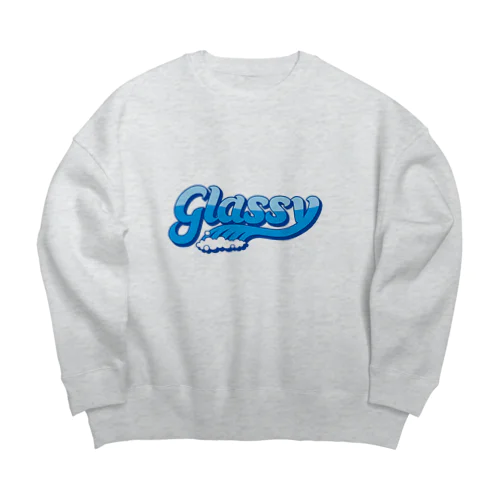 glassy wave Big Crew Neck Sweatshirt