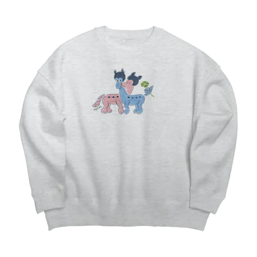 シナカル #KISS_Color Big Crew Neck Sweatshirt