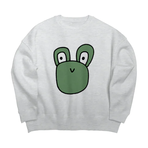 🐸みどりのかえる Big Crew Neck Sweatshirt