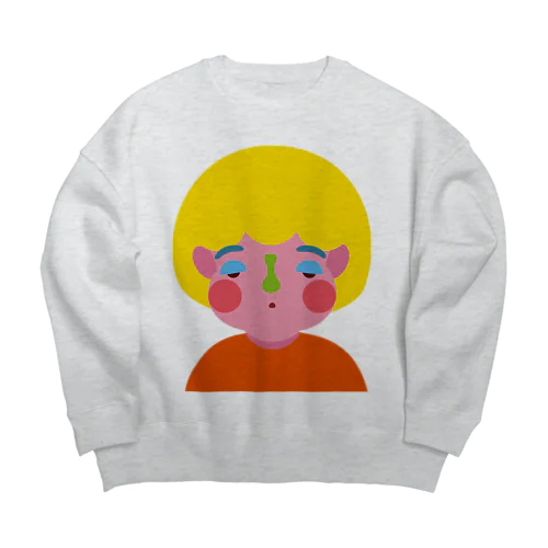 ぼけっとガール Big Crew Neck Sweatshirt