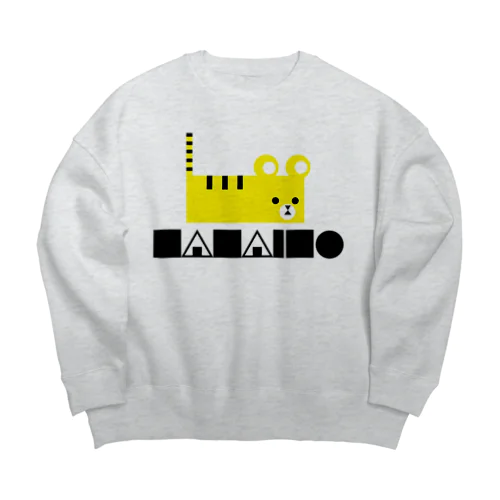 丸三角視覚　虎 Big Crew Neck Sweatshirt