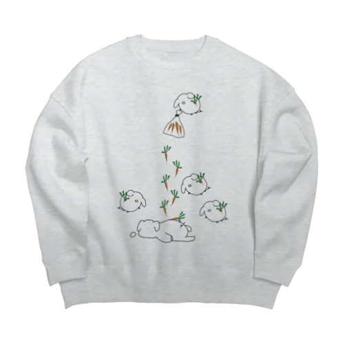 ミニブタとニンジンパーク Big Crew Neck Sweatshirt