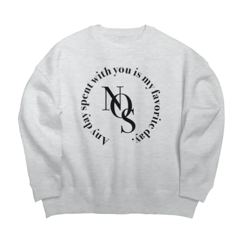 君と過ごす日は毎日大切 Big Crew Neck Sweatshirt