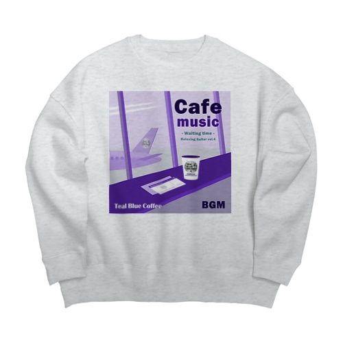 Cafe music - Waiting time - Big Crew Neck Sweatshirt