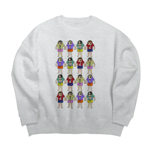 Ｔシャツ怪人 16人 Big Crew Neck Sweatshirt