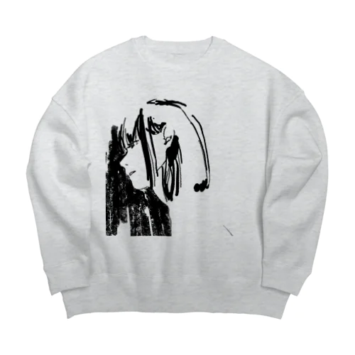 横顔 Big Crew Neck Sweatshirt