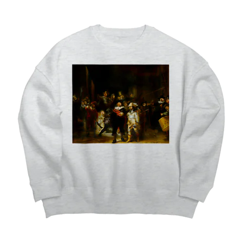 夜警×ぐるぐる Big Crew Neck Sweatshirt