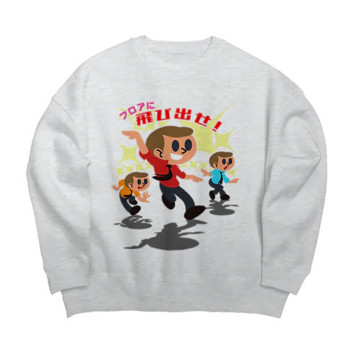 飛びだし坊やラララなスイング Big Crew Neck Sweatshirt