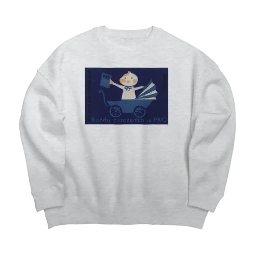 ポーランド　青い赤ちゃん　ブルーベイビー Big Crew Neck Sweatshirt