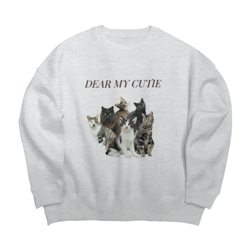 Dear my cutie CATS Big Crew Neck Sweatshirt