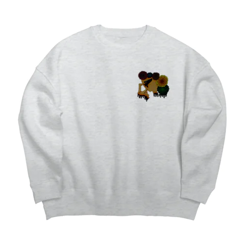 蜜ノ色 Big Crew Neck Sweatshirt