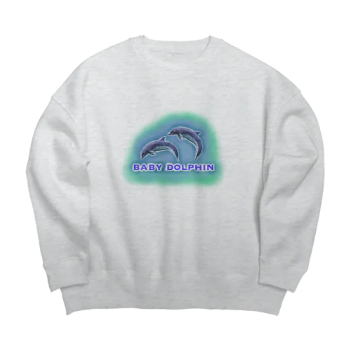 baby dolphin Big Crew Neck Sweatshirt