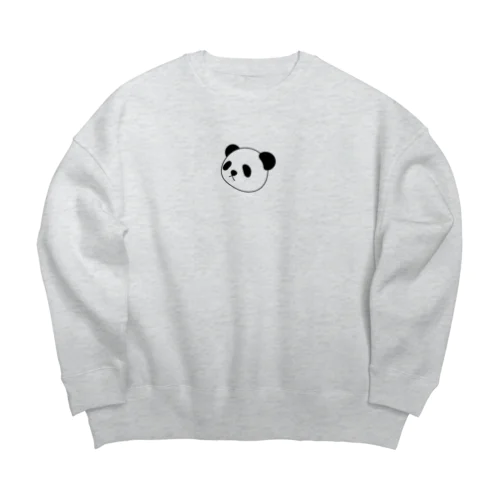 ちょっと横向きパンダくん Big Crew Neck Sweatshirt