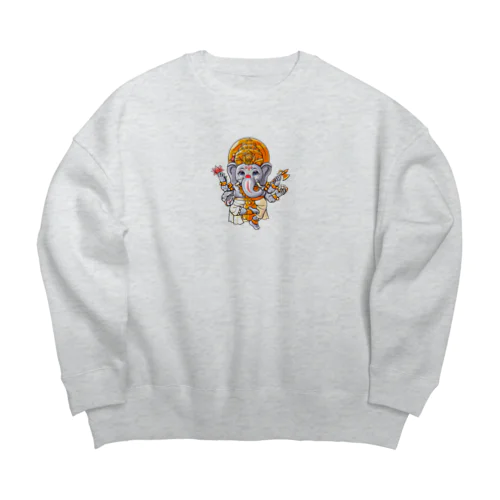 ガネーシャ Big Crew Neck Sweatshirt