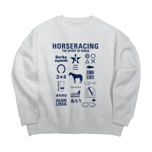 HORSERACING GRAPHICS 紺 ビッグシルエットスウェット