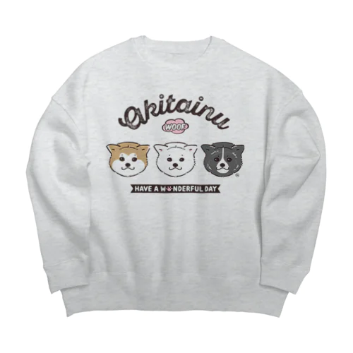 秋田犬ブラザーズ Big Crew Neck Sweatshirt