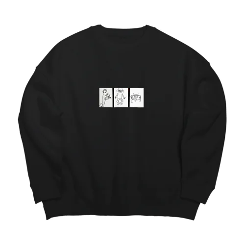 カニ男の憂鬱 Big Crew Neck Sweatshirt