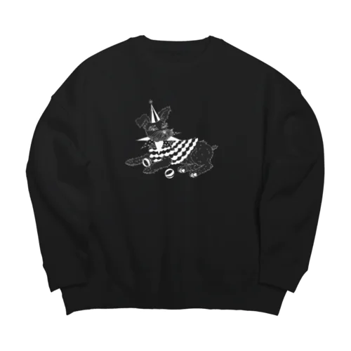 clown schnauzer(ダークカラー) Big Crew Neck Sweatshirt