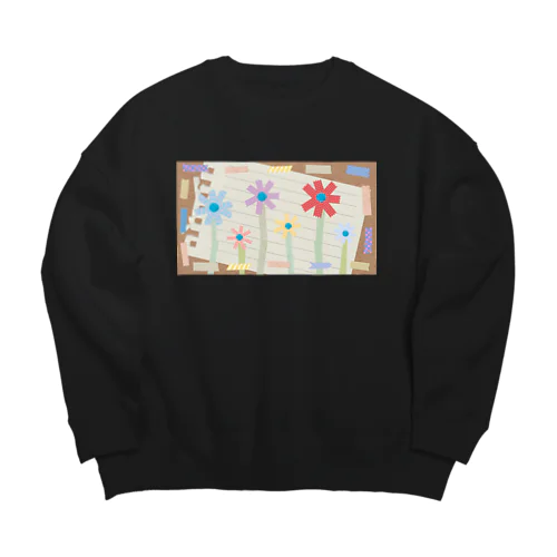 マスキングテープのお花畑 Big Crew Neck Sweatshirt