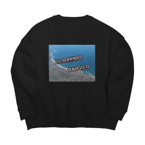 上空からの景色(文字あり) Big Crew Neck Sweatshirt