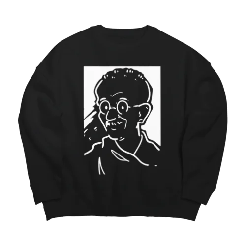 マハトマ・ガンディー(Mahatma Gandhi) Big Crew Neck Sweatshirt