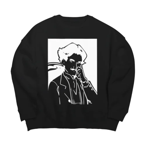 白版＿ニコラ・テスラ Big Crew Neck Sweatshirt