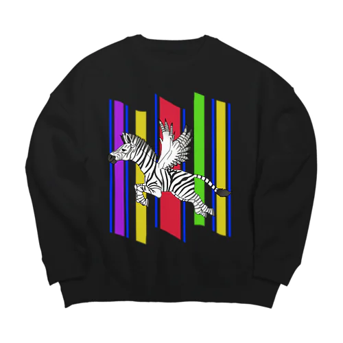 しまうまペガサス Big Crew Neck Sweatshirt