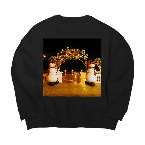 スノーマンの祝福 Big Crew Neck Sweatshirt