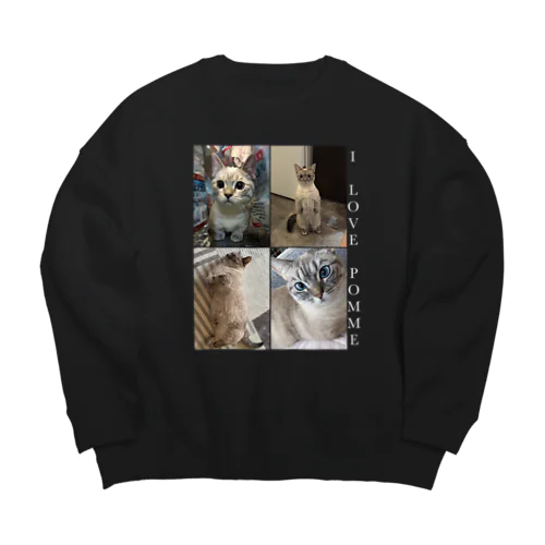 I LOVE POMME Big Crew Neck Sweatshirt