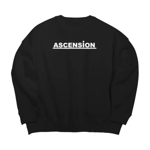 アセンション（ASCENSION）白文字 Big Crew Neck Sweatshirt