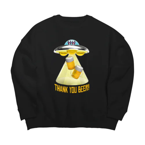 ビール泥棒👽🍻👽（飲酒運転ダメ。ゼッタイ。） Big Crew Neck Sweatshirt