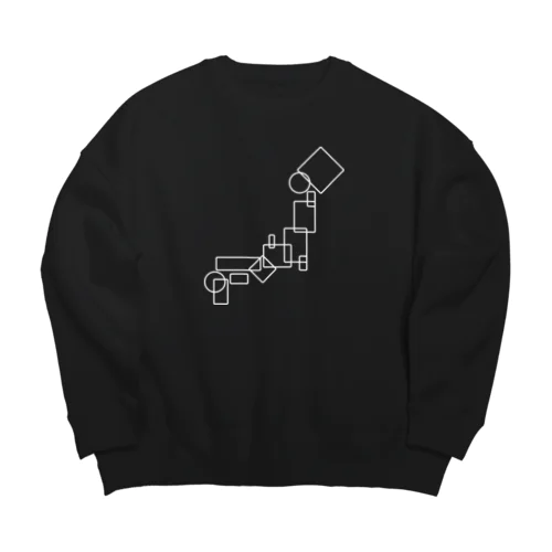 幾何学日本地図 Big Crew Neck Sweatshirt