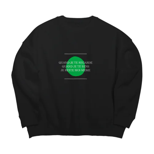 ta présence (green/Line).B Big Crew Neck Sweatshirt