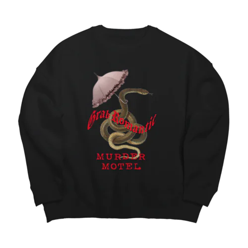 MURDER MOTEL,snake Big Crew Neck Sweatshirt