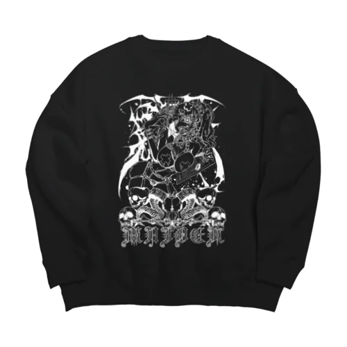 さつじんナースちゃん　白抜きver Big Crew Neck Sweatshirt