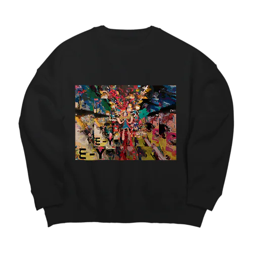 Y-m paint art 二重反転 Big Crew Neck Sweatshirt